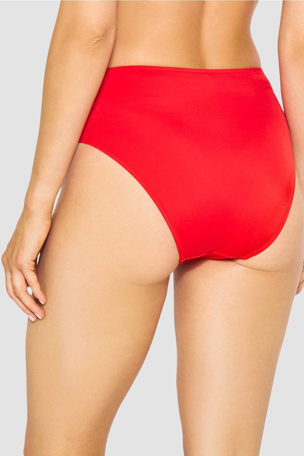 Rösch Bikini-Hose in Rot einfarbig hoher Taillenausschnitt Online Outlet