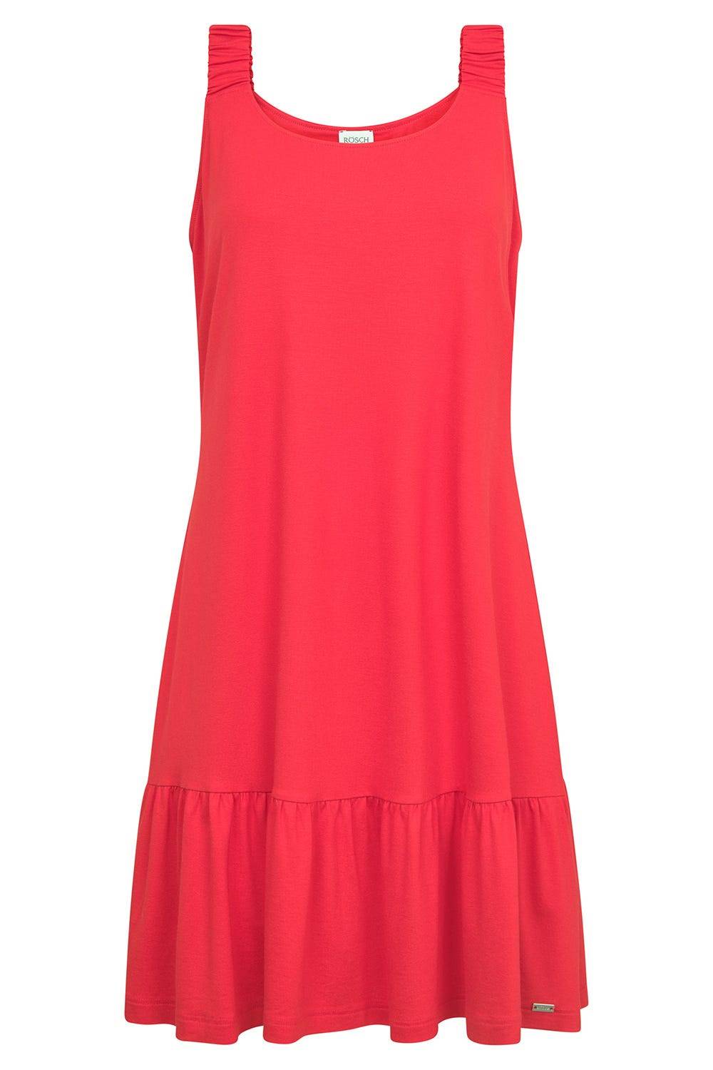 Rösch Strandkleid Ärmellos mit welligem Saum in Rot Viskose/Elasthan Blitzangebot