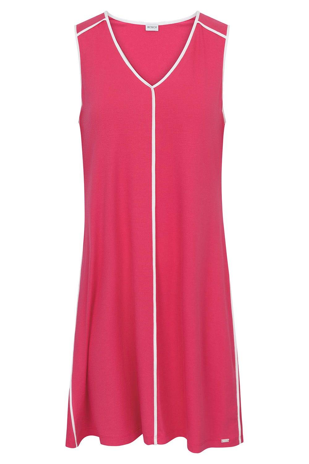 Rösch Strandkleid Ärmellos mit Kontrast-Paspeln Viskose/Elasthan Große Rabatte