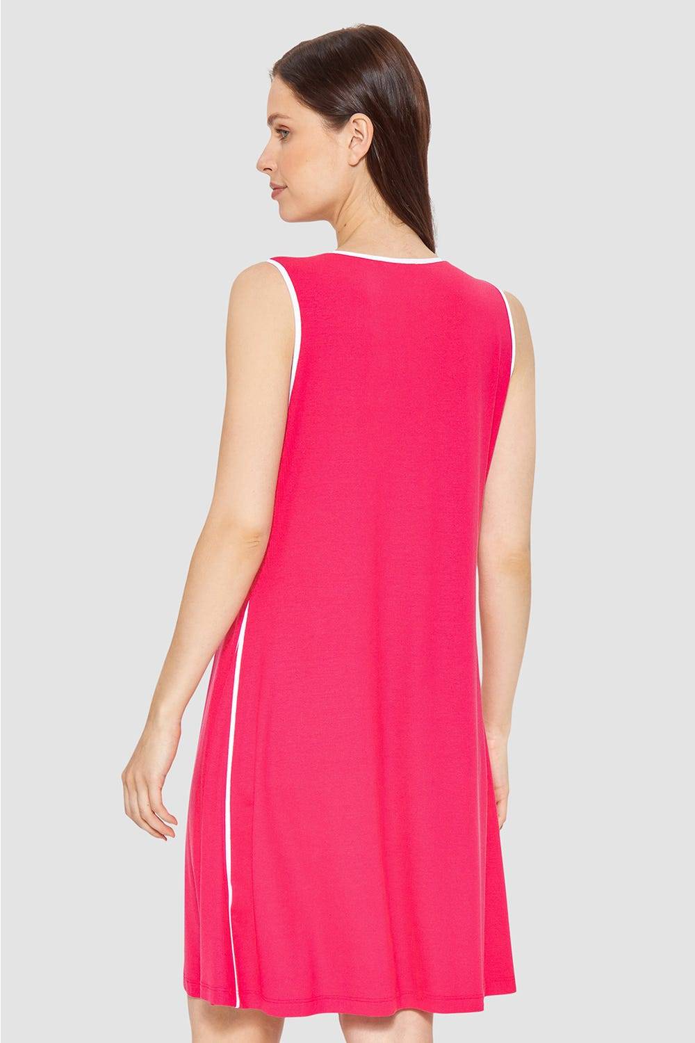 Rösch Strandkleid Ärmellos mit Kontrast-Paspeln Viskose/Elasthan Große Rabatte