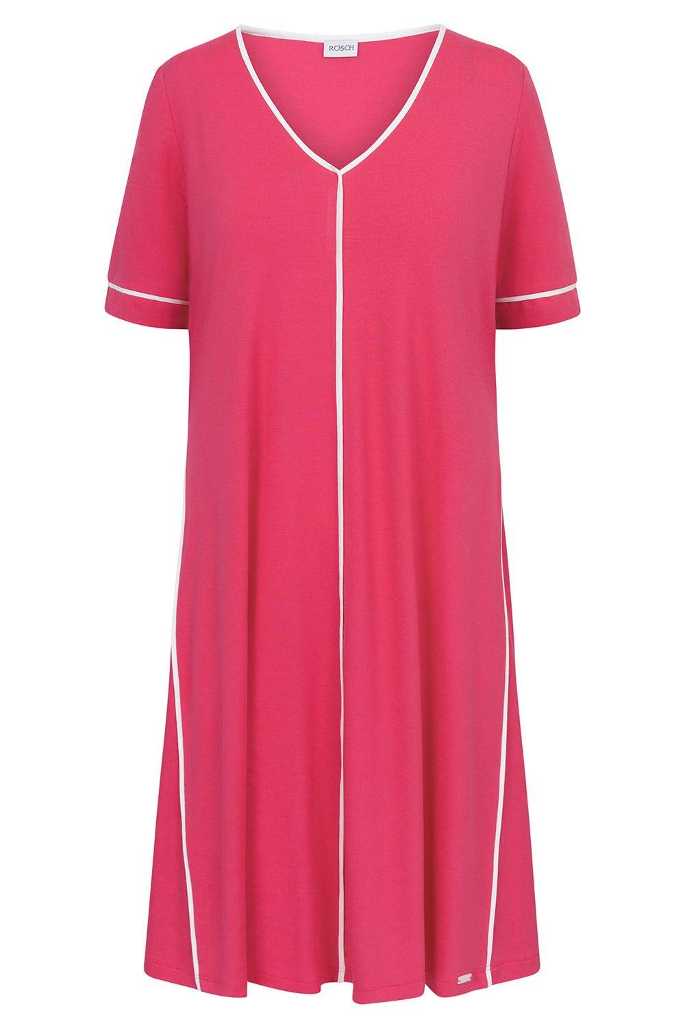 Rösch Strandkleid Kurzarm mit Kontrast-Paspeln Viskose/Elasthan Neuheiten