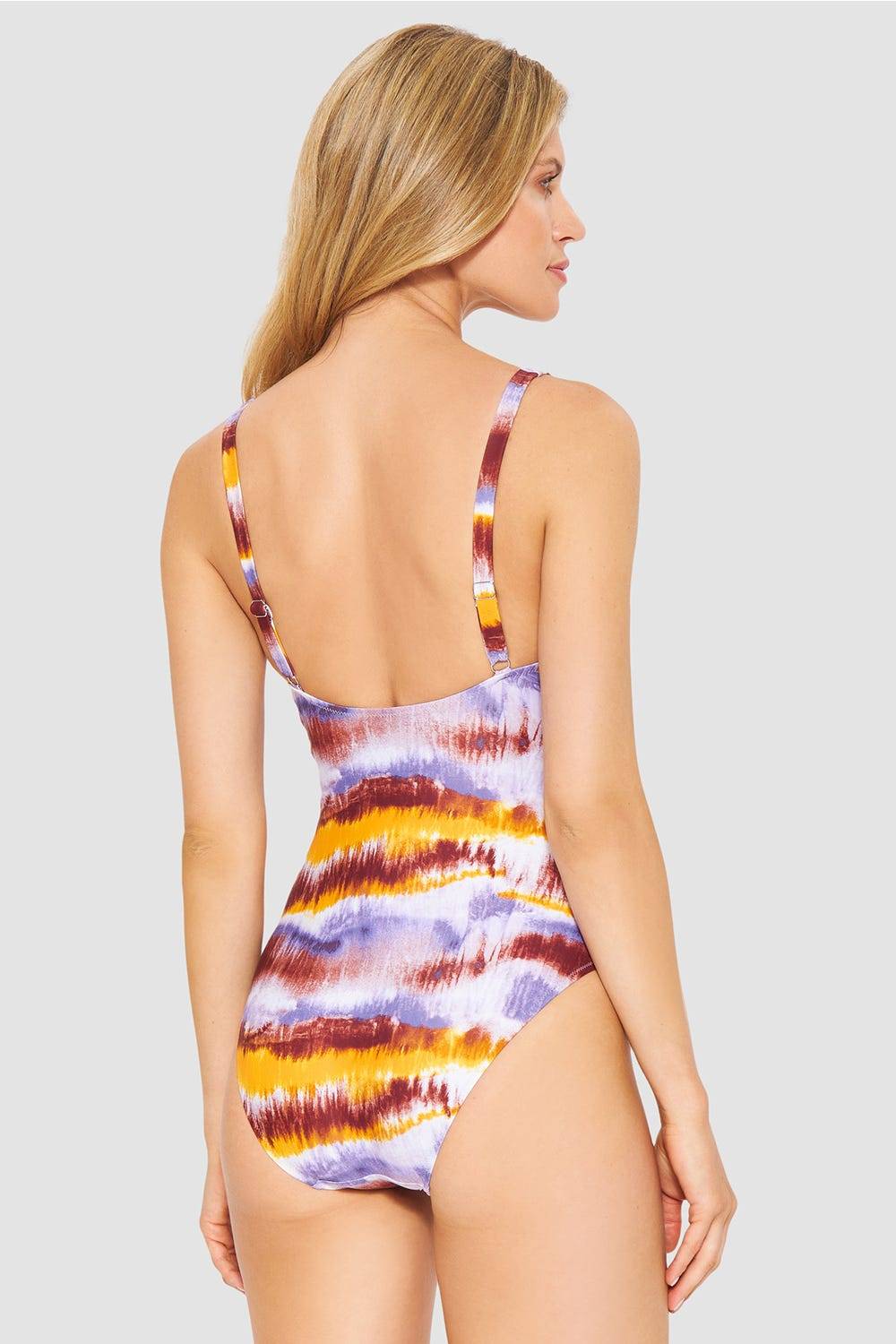 Rösch Badeanzug im Batikdruck moderne Streifen Super Sparpreis