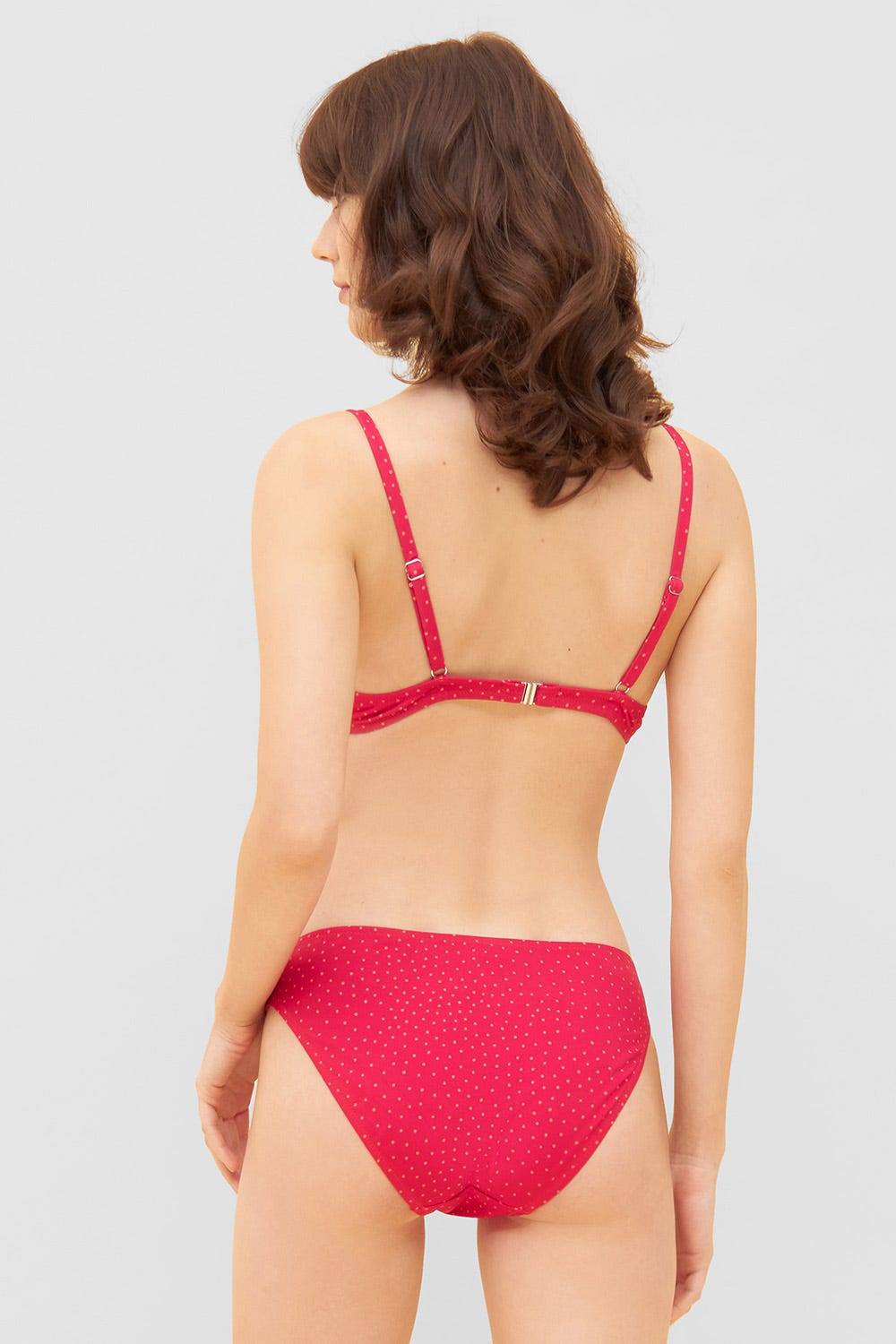 Rösch Bikini-Oberteil im pinken Mini-Tupfen-Druck recyceltes Polyamid/Elasthan Letzte 3 Tage