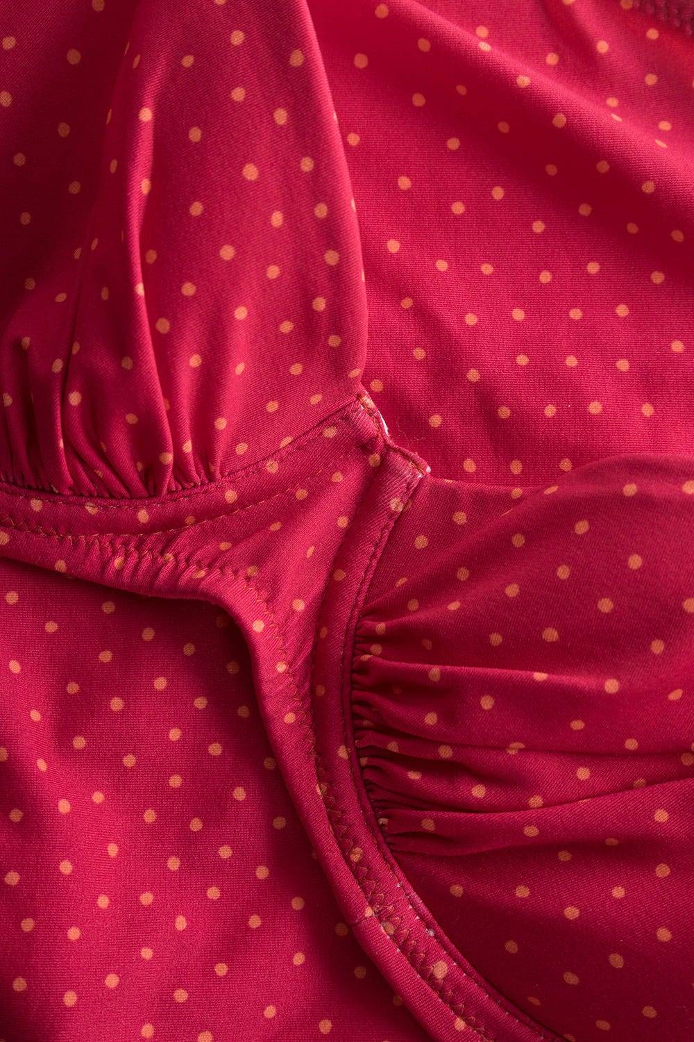 Rösch Bikini-Oberteil im pinken Mini-Tupfen-Druck recyceltes Polyamid/Elasthan Letzte 3 Tage