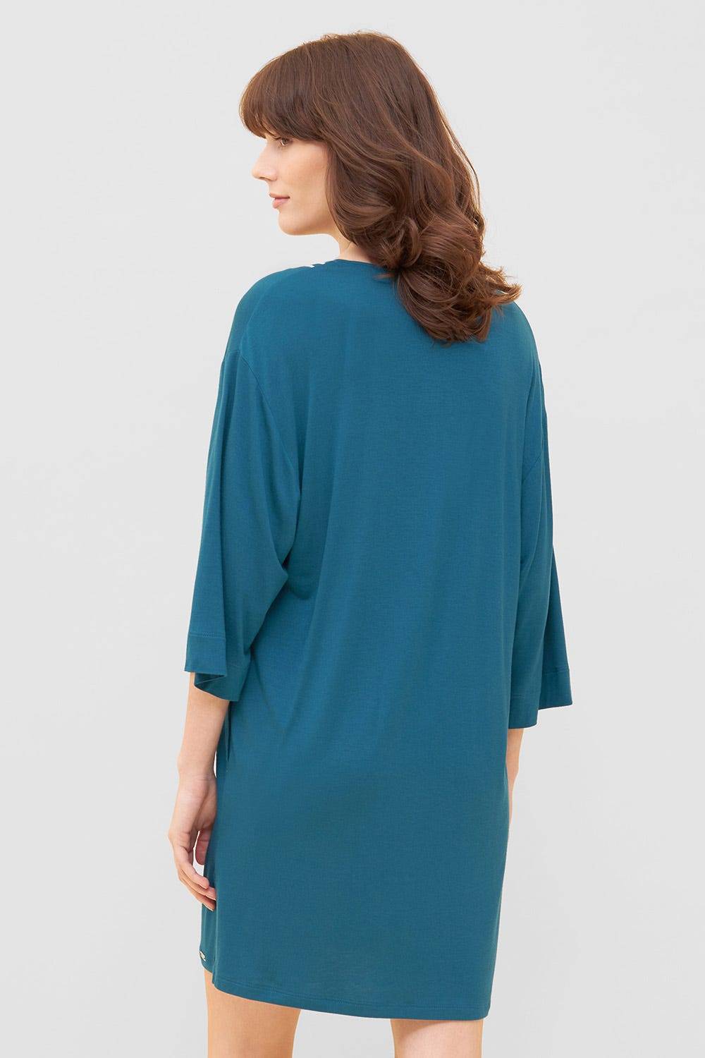 Rösch Strandkleid mit Paspeln am Ausschnitt Petrol 3/4-Arm Viskose/Elasthan Bis zu 60% Rabatt