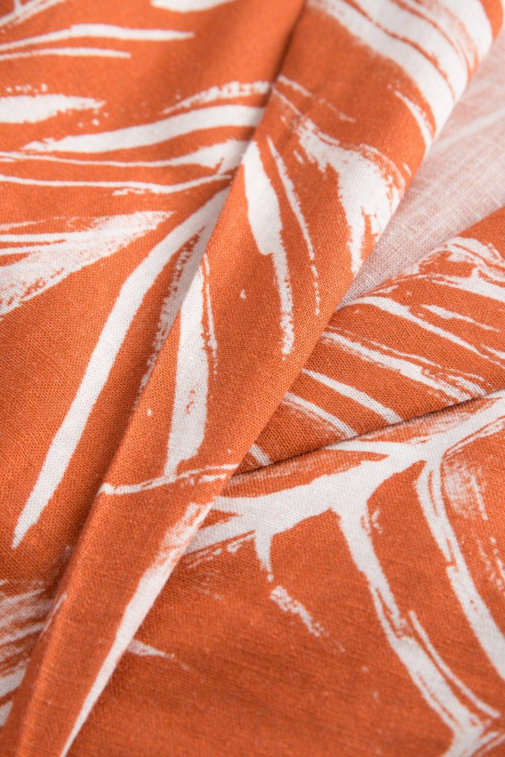 Rösch Freizeitkleid im sommerlichen Blätter-Druck Wickelform Leinen/Viskose Riesige Rabatte