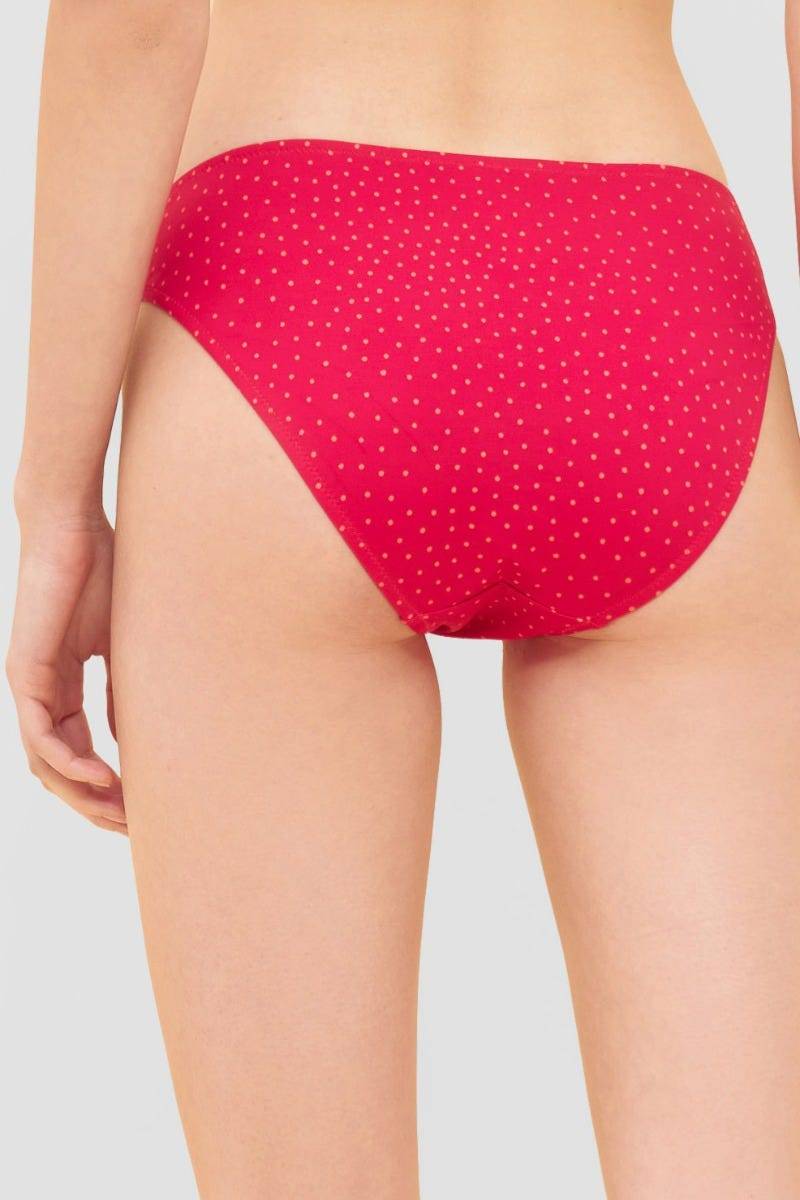 Rösch Bikini-Hose im pinken Mini-Tupfen-Druck recyceltes Polyamid/Elasthan Clearance-Verkauf