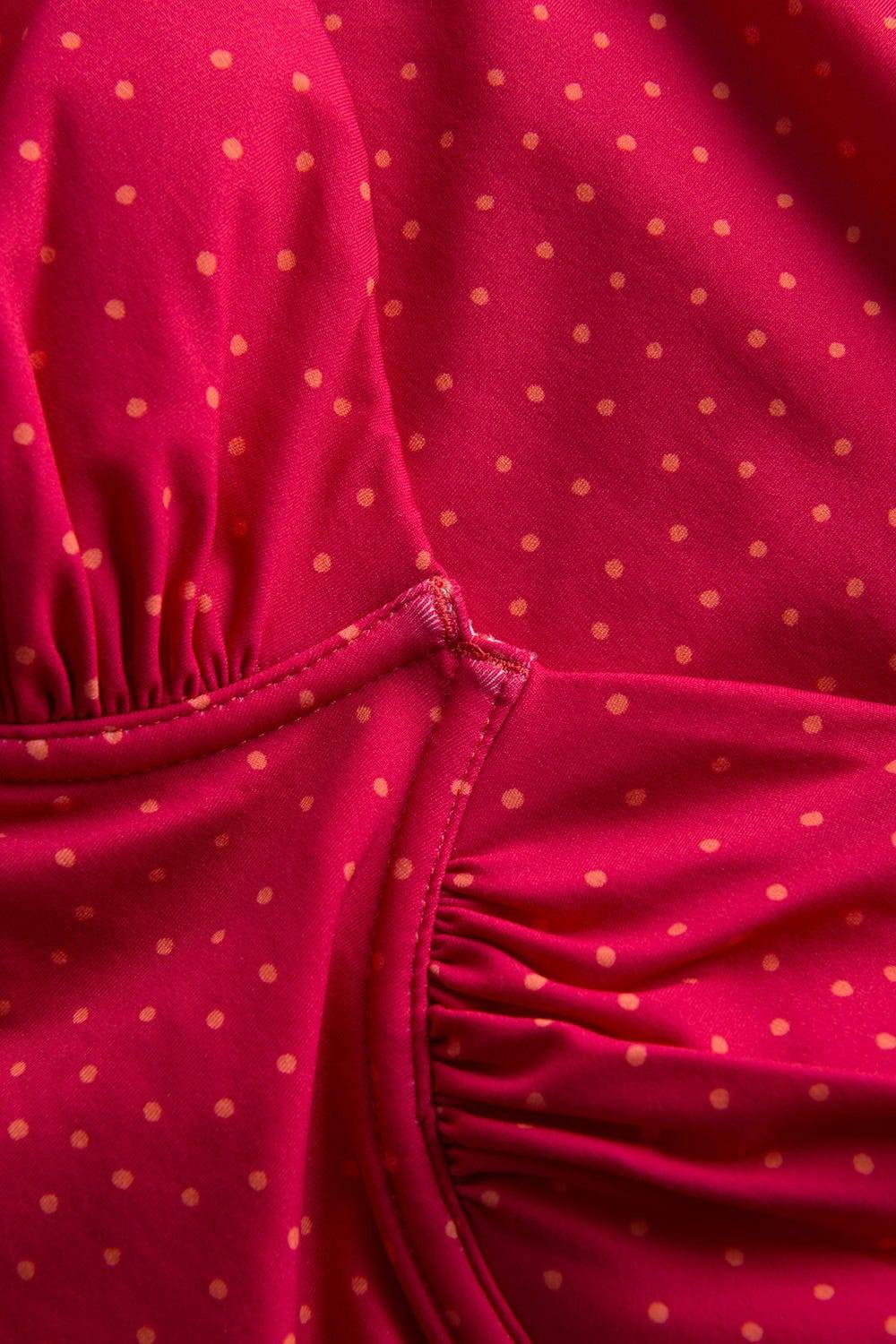 Rösch Badeanzug im pinken Mini-Tupfen-Druck recyceltes Polyamid/Elasthan Fabrikladen