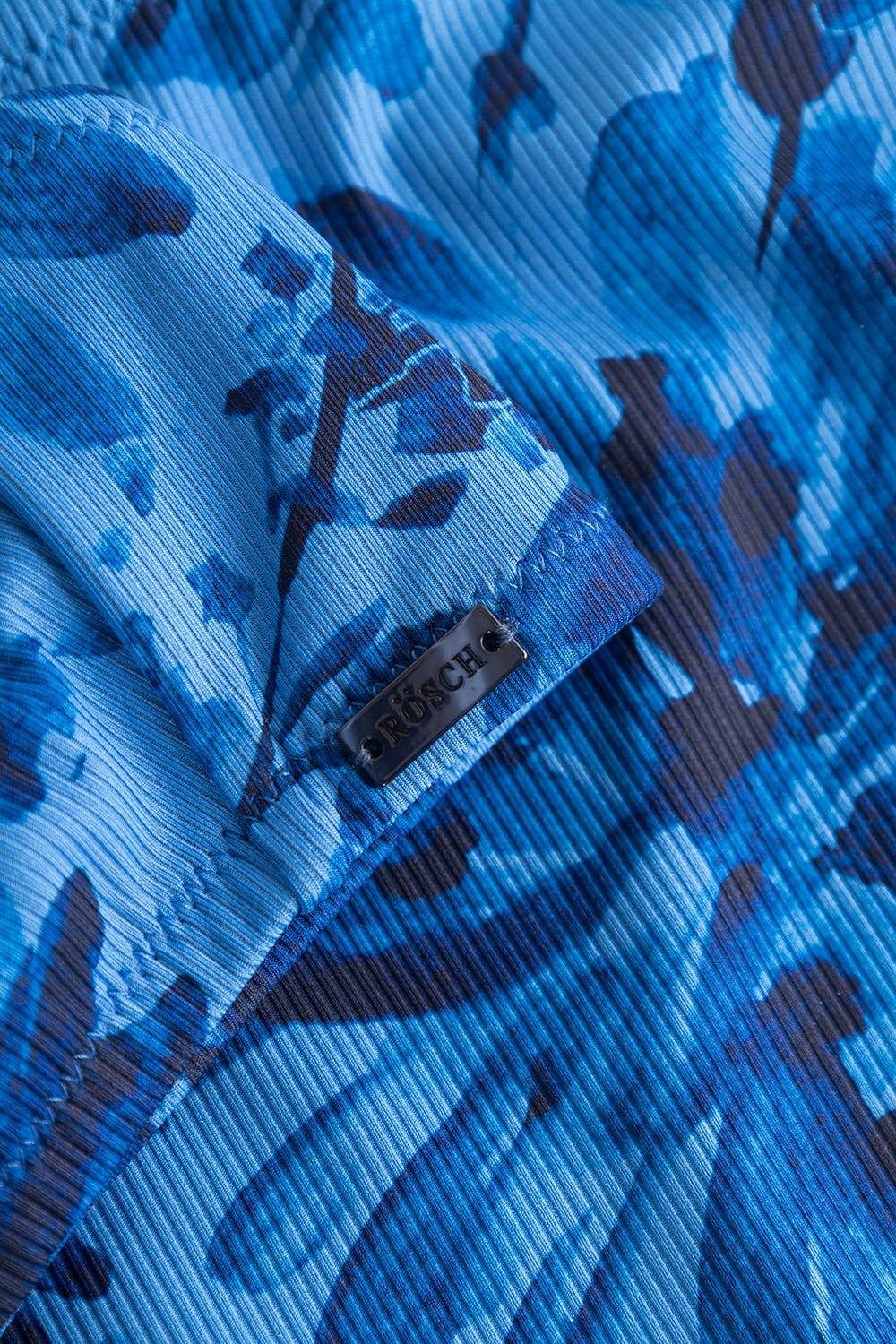 Rösch Bikini Oberteil im blauen Blüten-Druck Bralette modern recyceltes Polyester/Elasthan Speichern exportieren
