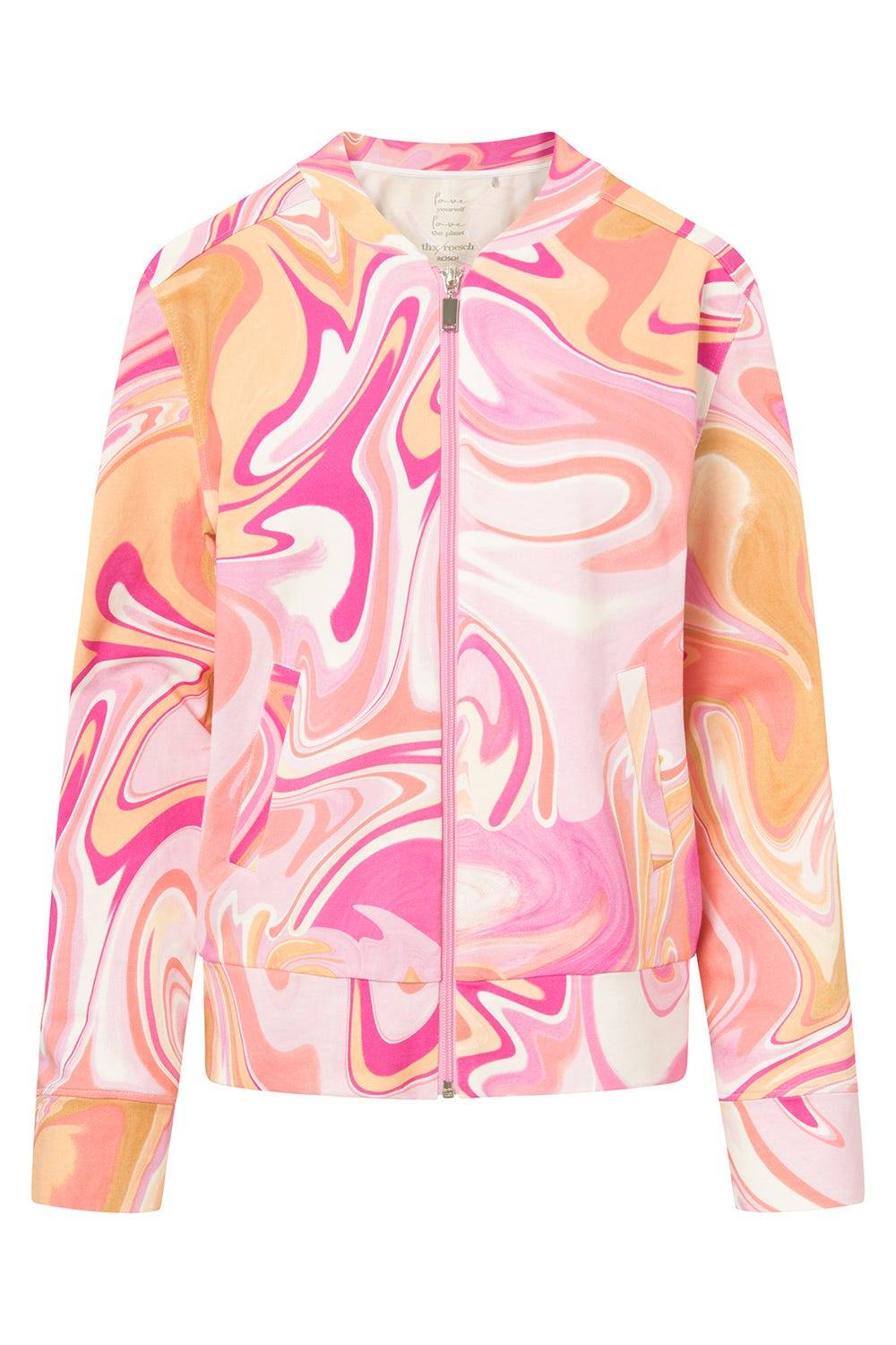 Rösch Sweatjacke im Batikdruck Baumwolle/Elasthan Limitierter Zeitrabatt