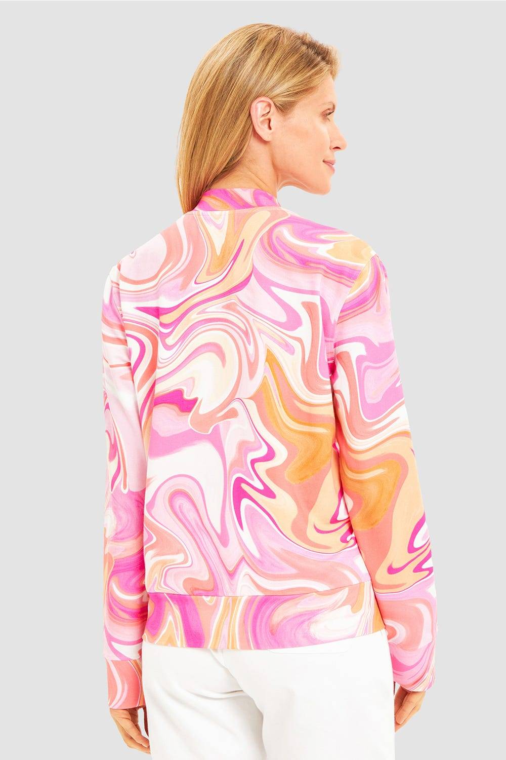Rösch Sweatjacke im Batikdruck Baumwolle/Elasthan Limitierter Zeitrabatt