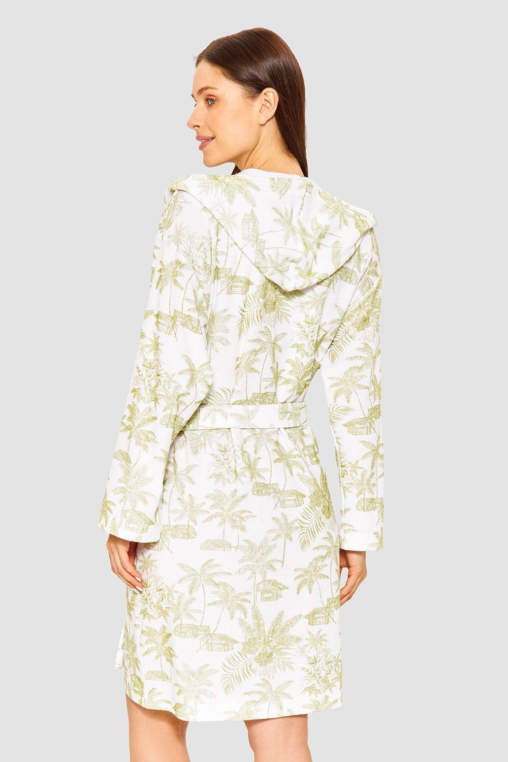 Rösch Frottee-Mantel im Palmenprint Baumwolle/Polyester Günstig kaufen