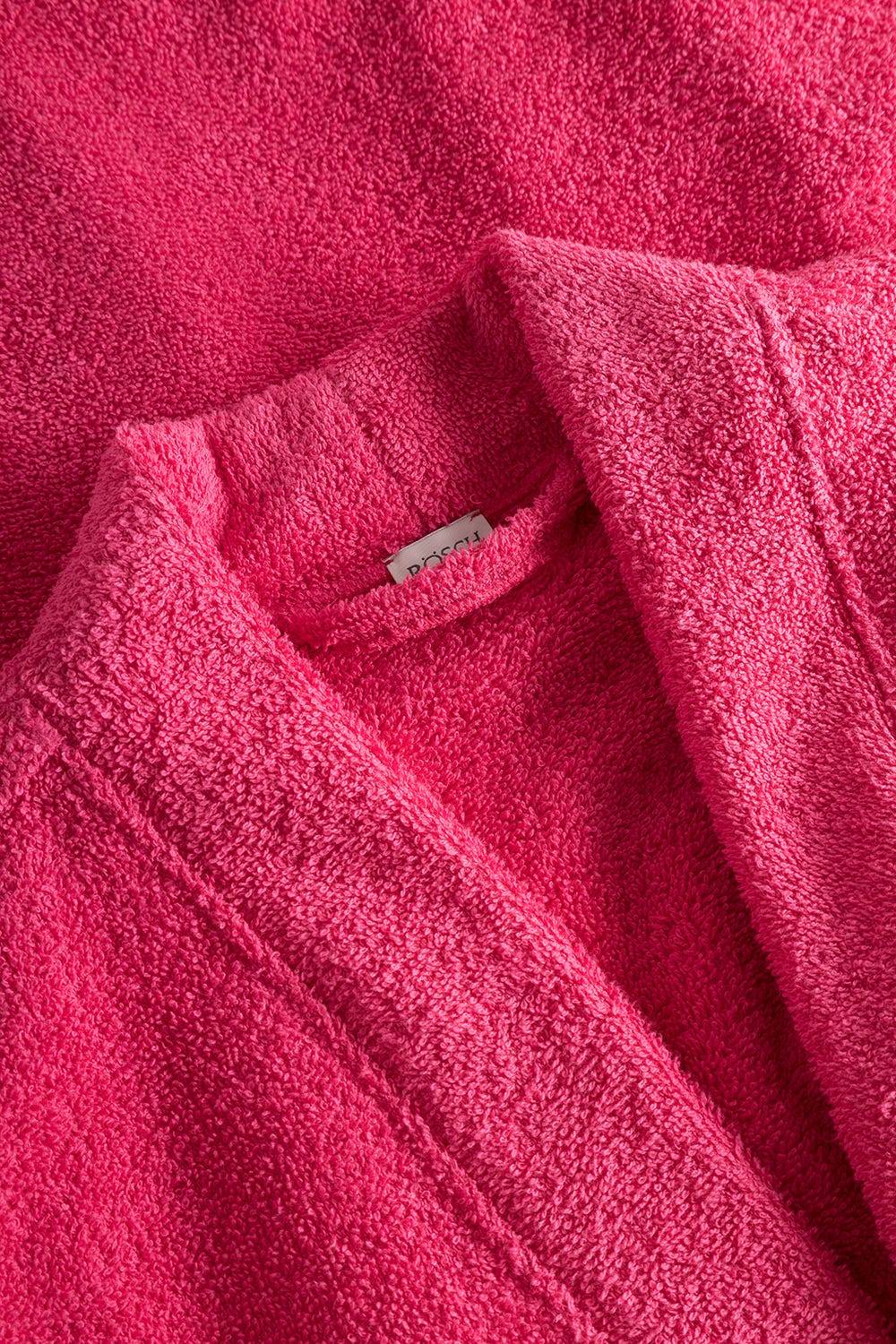 Rösch Bademantel aus Frottee Pink Baumwolle/Polyester Versandkostenfrei