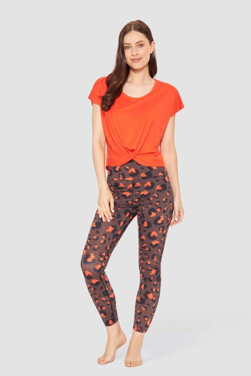 Rösch Y.U Yoga Shirt mit Knoten Orange Sport Mix &amp; Match Baumwolle/ Elasthan Saisonschlussverkauf