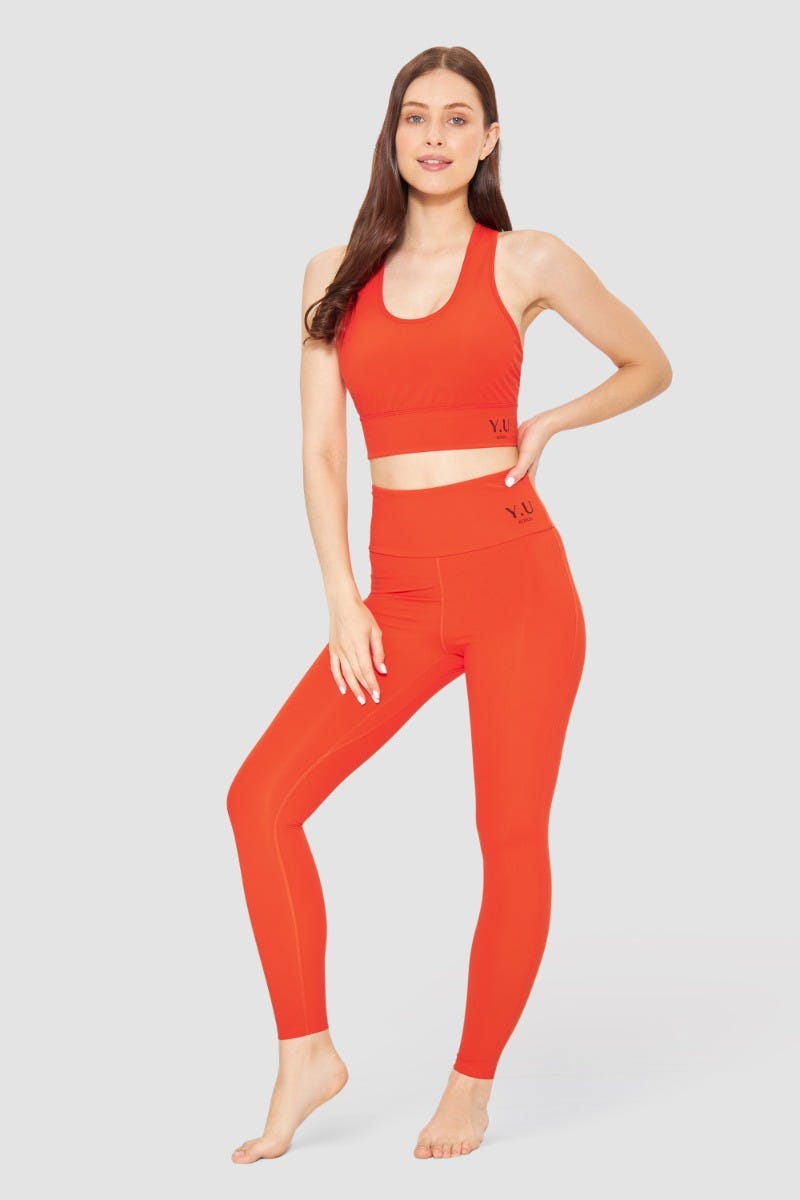 Rösch Y.U Yoga Leggings in Orange Sport Mix &amp; Match recycled Polyamid/Elasthan Cyber Monday