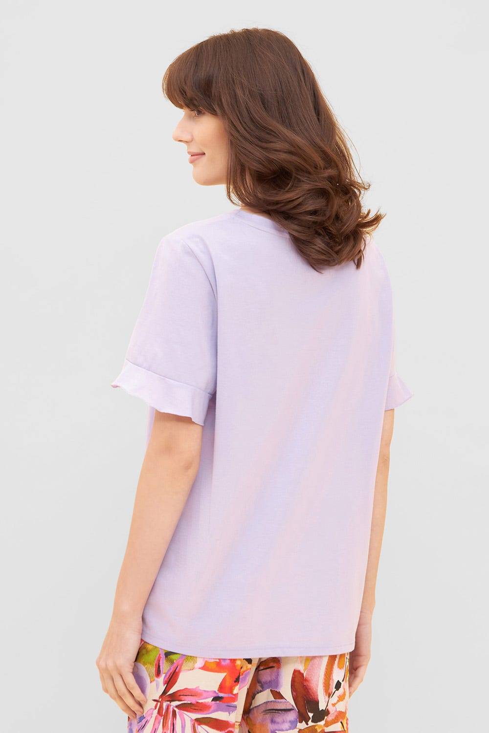 Rösch T-Shirt mit Volants und Stickerei &quot;summer&quot; Mix &amp; Match Viskose/Elasthan Letzter Tag