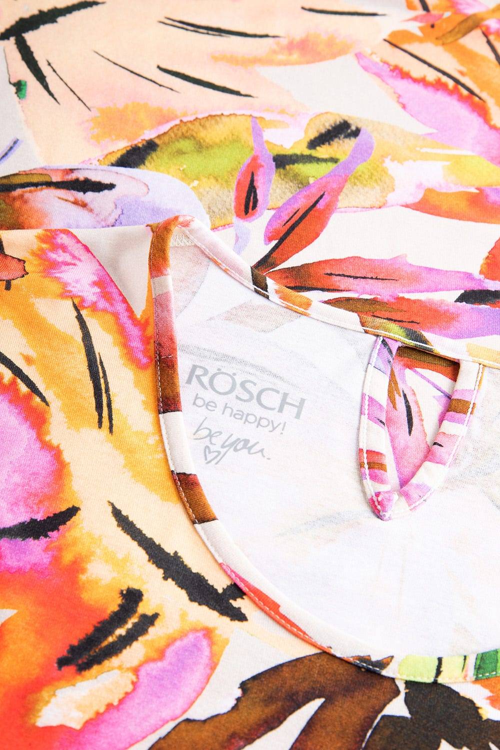 Rösch Shirt im fröhlichen Blätter-Druck Bunt Sommer Mix &amp; Match Viskose/Elasthan Zeitbegrenzte Promotion