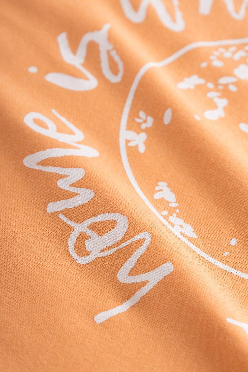 Rösch T-Shirt mit Motivdruck Orange Basic Mix &amp; Match 100% Baumwolle Bis zu 50% Rabatt