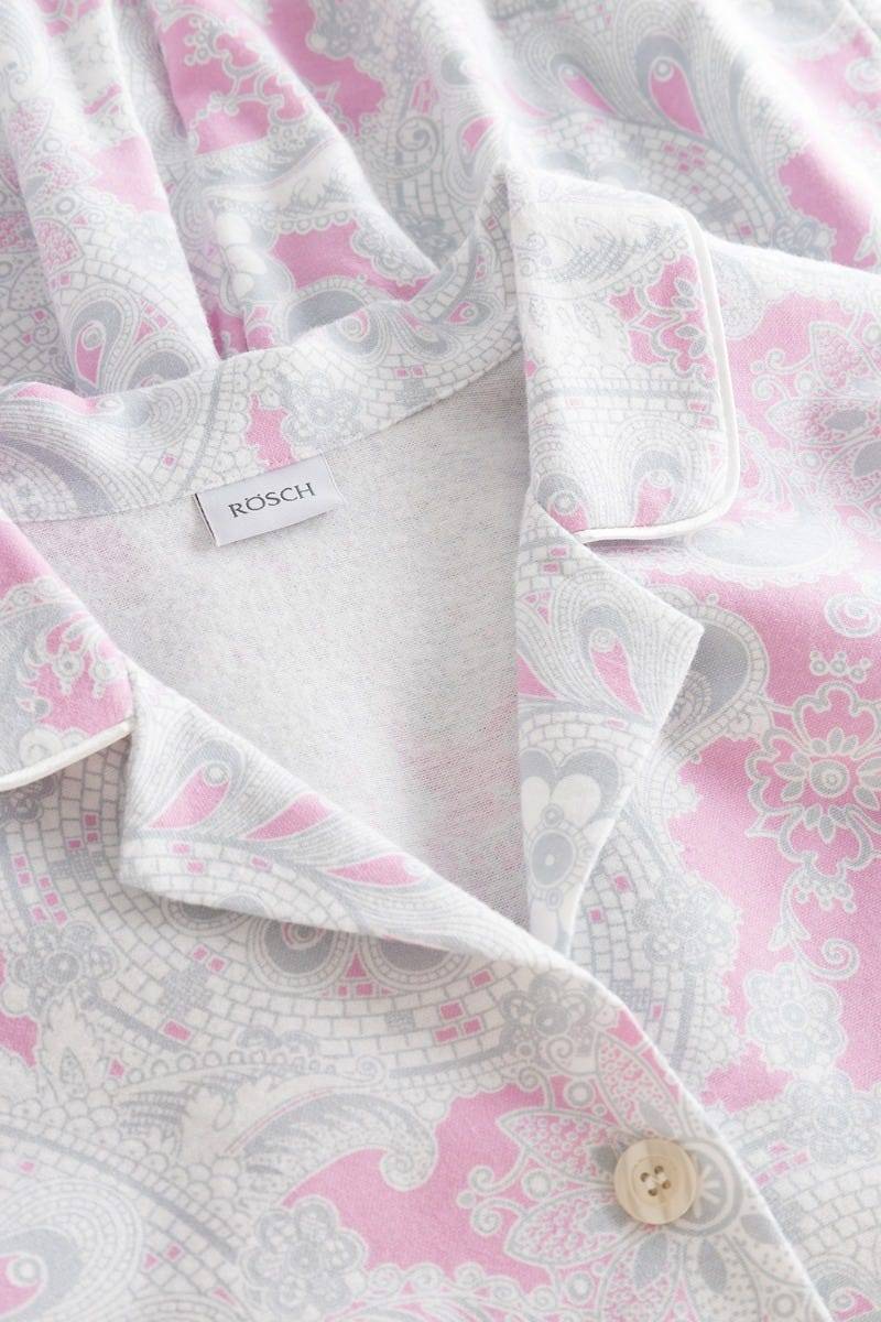 Rösch Pyjama im Herrenstil Flanell Kuschlig 100% Baumwolle Kostenloser Versand international