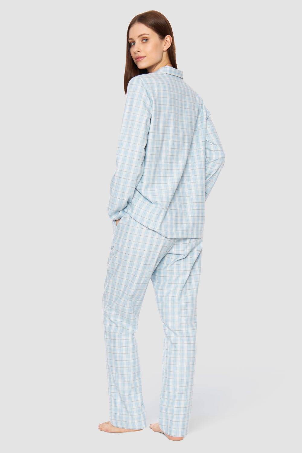 Rösch Pyjama im Herrenhemdstil Flanell 100% Baumwolle Rabatte dieses Monats