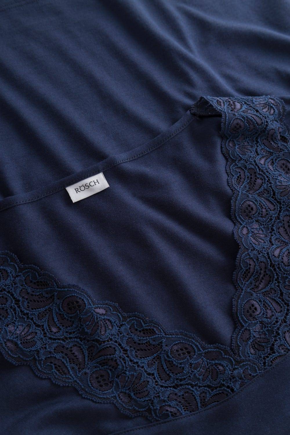 Rösch Pyjama mit Spitzendetails Dunkelblau Baumwolle/Modal Angebote