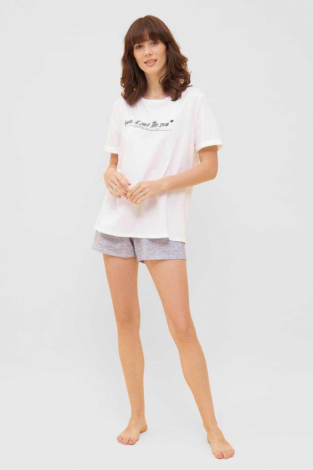 Rösch T-Shirt mit Schriftzug &quot;love &amp; save the sea&quot; Mix &amp; Match 100% Bio-Baumwolle Günstiger Verkauf