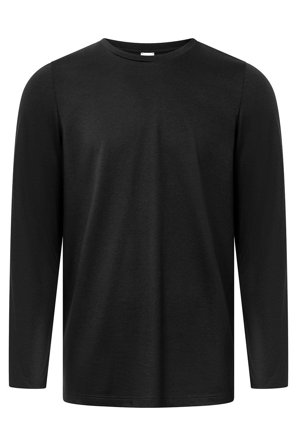 Rösch Herren Basic T-Shirt Langarm mit Rundhals Klassisch Baumwolle/Elasthan Großer Ausverkauf
