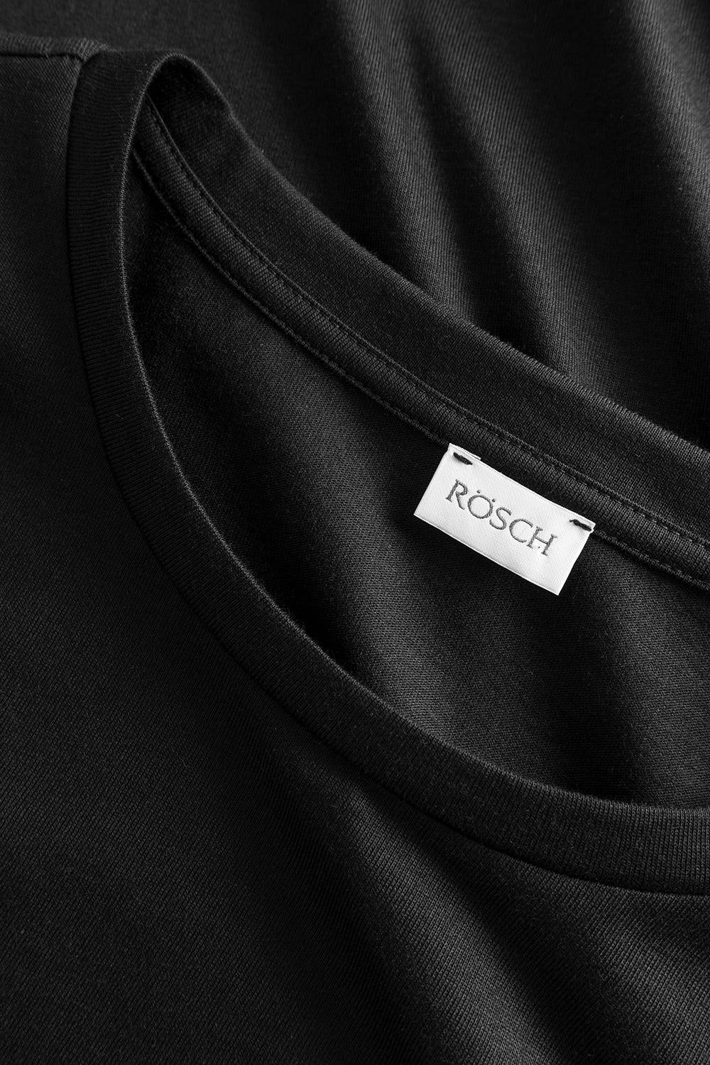 Rösch Herren Basic T-Shirt Langarm mit Rundhals Klassisch Baumwolle/Elasthan Großer Ausverkauf