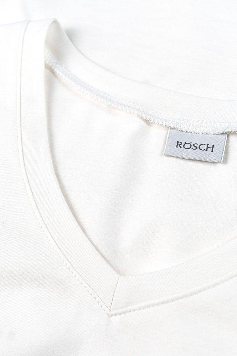 Rösch Herren Basic T-Shirt mit V-Ausschnitt Klassisch Baumwolle/Elasthan Flash Sale