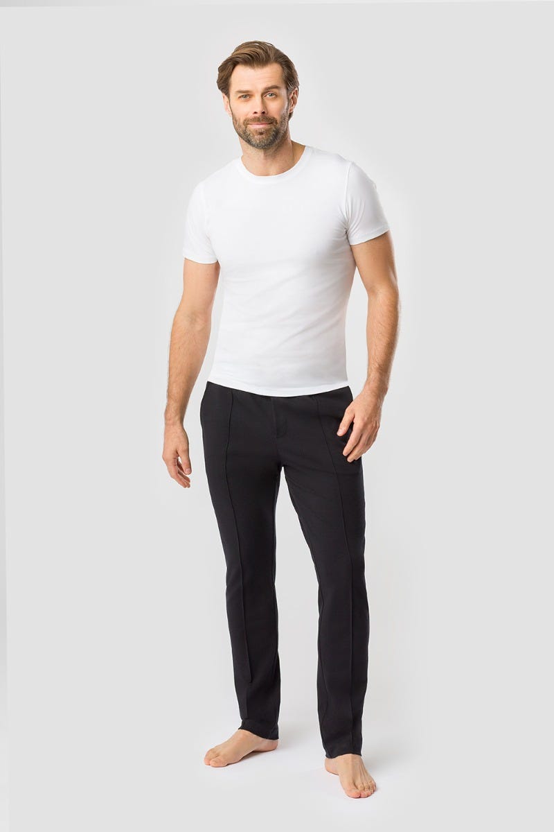 Rösch Herren Basic T-Shirt mit Rundhals Klassisch Baumwolle/Elasthan Begrenztes Angebot