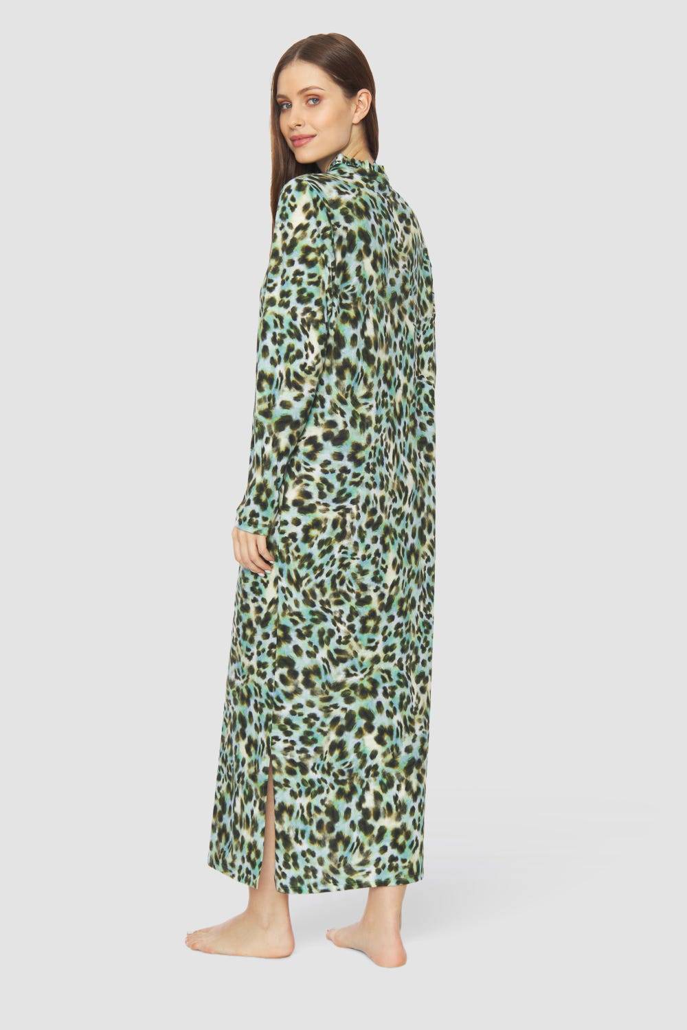 Rösch Nachtkleid im bunten Leo-Druck Baumwolle/Modal Vatertagsangebot