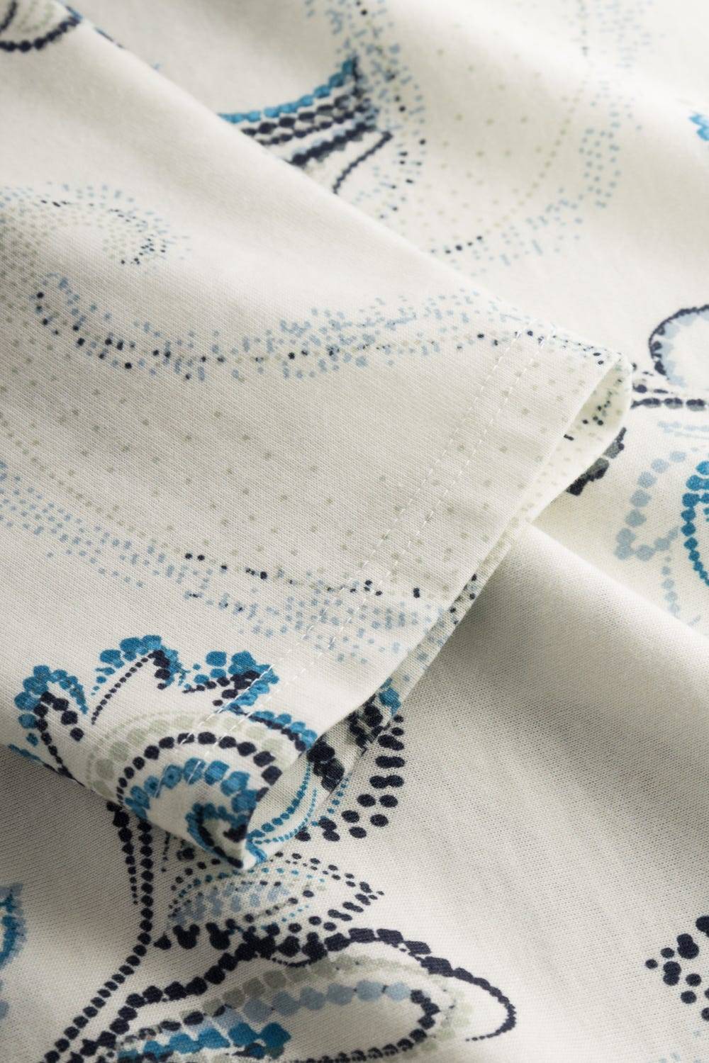 Rösch Pyjama mit Paisleydruck Hellblau Baumwolle/Modal Lagerräumung