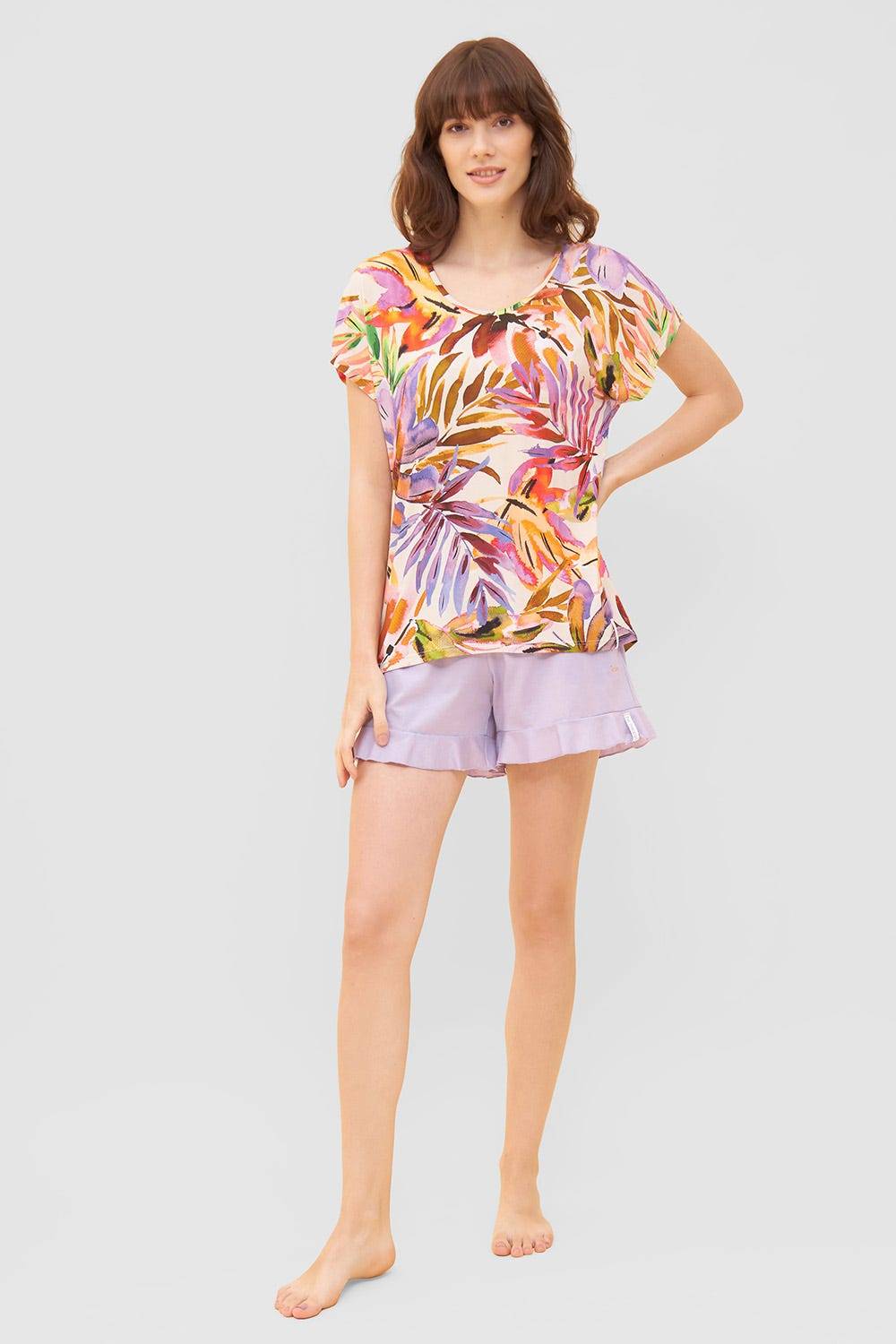Rösch Shorts mit Volants und Stickerei &quot;summer&quot; Mix &amp; Match Viskose/Elasthan Online Outlet