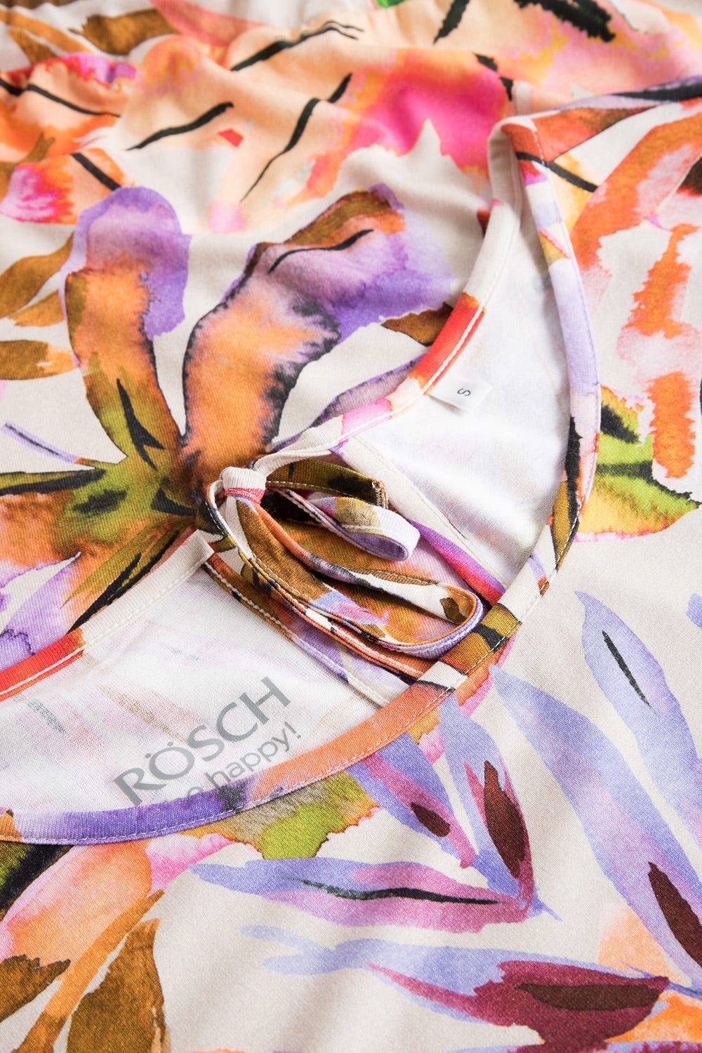 Rösch Jumpsuit im fröhlichen Blätter-Druck Bunt Shorts Sommer Viskose/Elasthan Große Rabatte