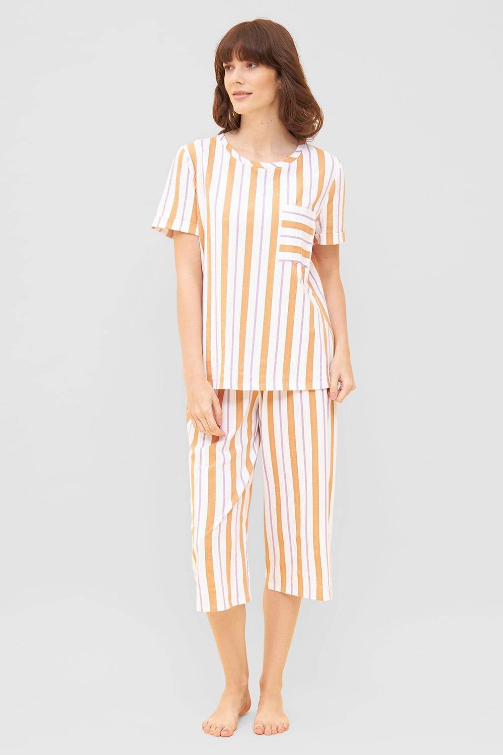 Rösch 3/4-Hose im Streifen-Design Culotte Sommer Baumwolle/Elasthan Saisonale Angebote