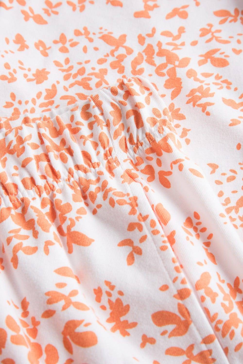 Rösch 7/8-Hose im Blümchen-Design Orange Schmal Mix &amp; Match Baumwolle/Elasthan Räumungsverkauf