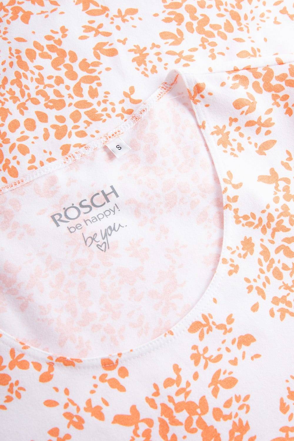 Rösch Nachthemd im Blümchen-Design Orange Baumwolle/Elasthan Kauf eins, bekomm eins gratis