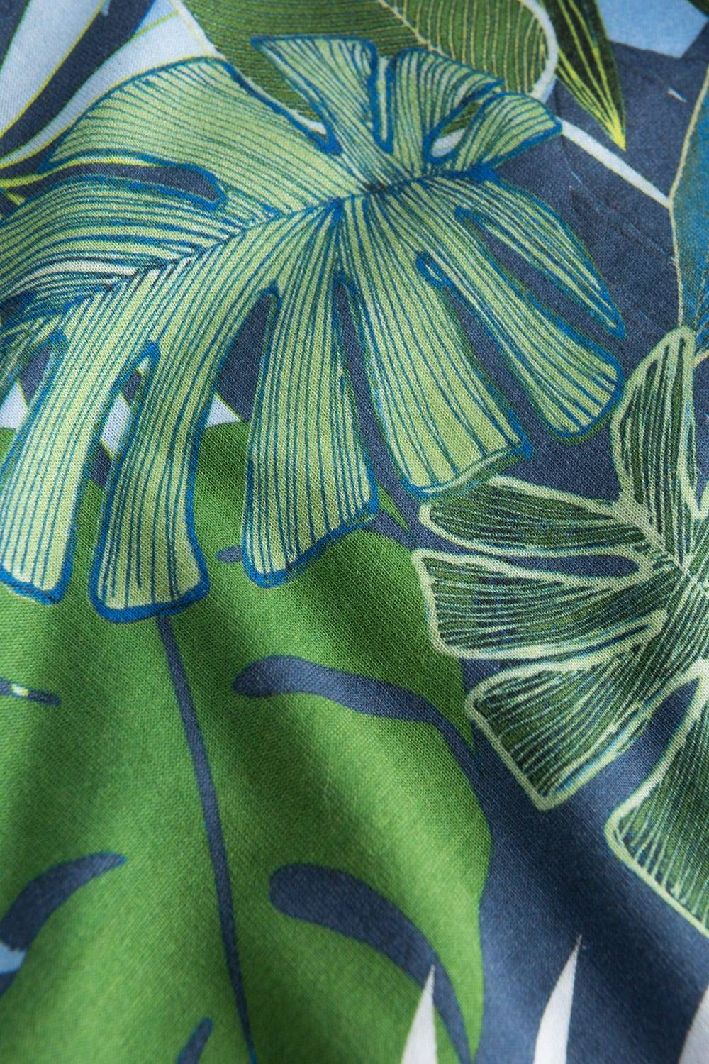 Rösch Nachtkleid im tropischen Palmen-Druck Taschen Baumwolle/Modal Letzte 3 Tage