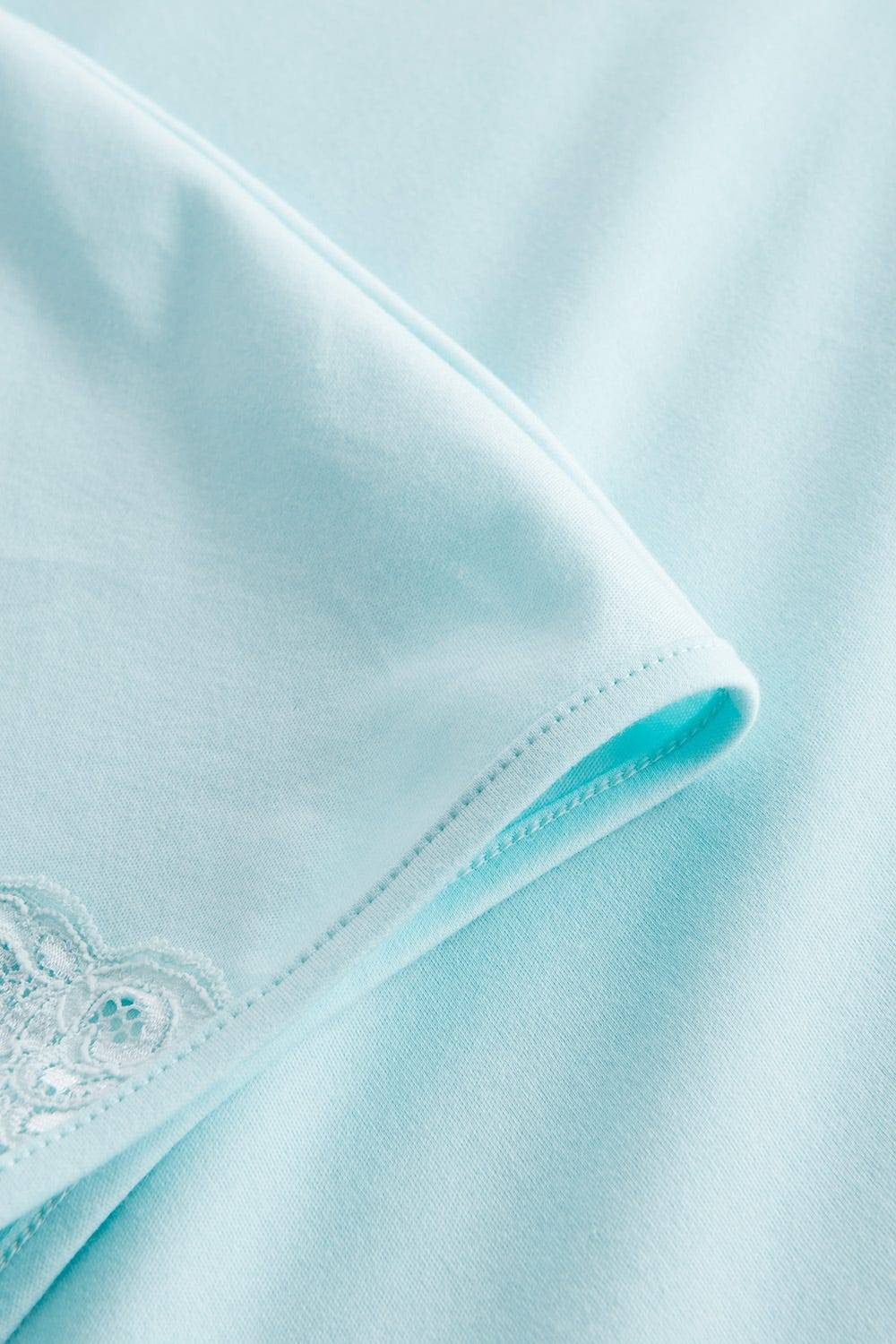 Rösch Pyjama mit feinen Spitzendetails Uni Elegant 100% Baumwolle Bis zu 60% Rabatt