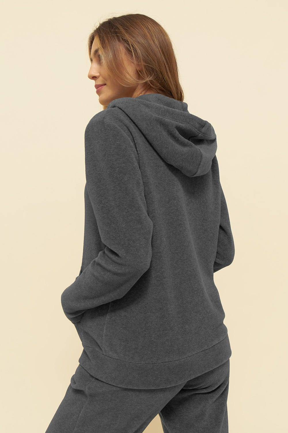 Rösch Hausanzug aus kuscheligem Fleece Hoodie lässig Polyester/Viskose Clearance-Verkauf