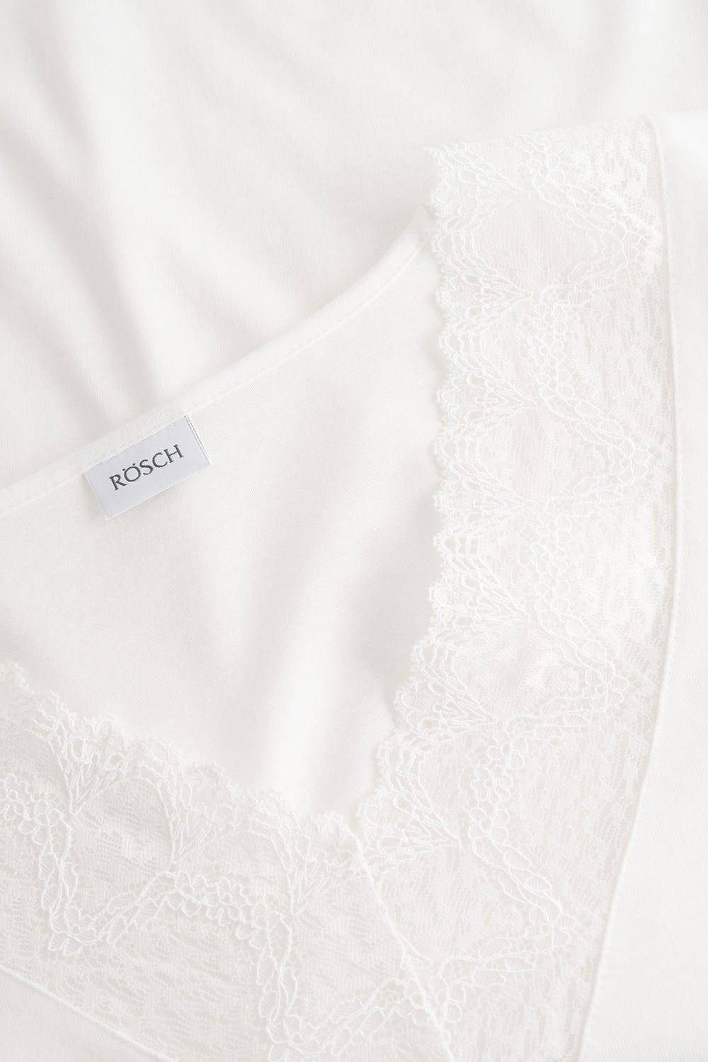 Rösch Pyjama mit eleganten Spitzen-Details einfarbig romantisch verspielt Baumwolle/Modal Cyber Monday