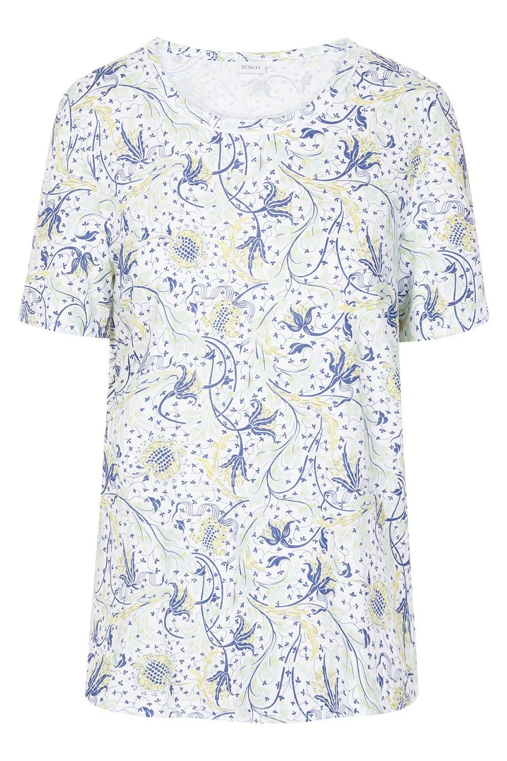 Rösch Basic T-Shirt Kurzarm im floralen Ornament-Print Mix &amp; Match 1884807 Vatertagsangebot