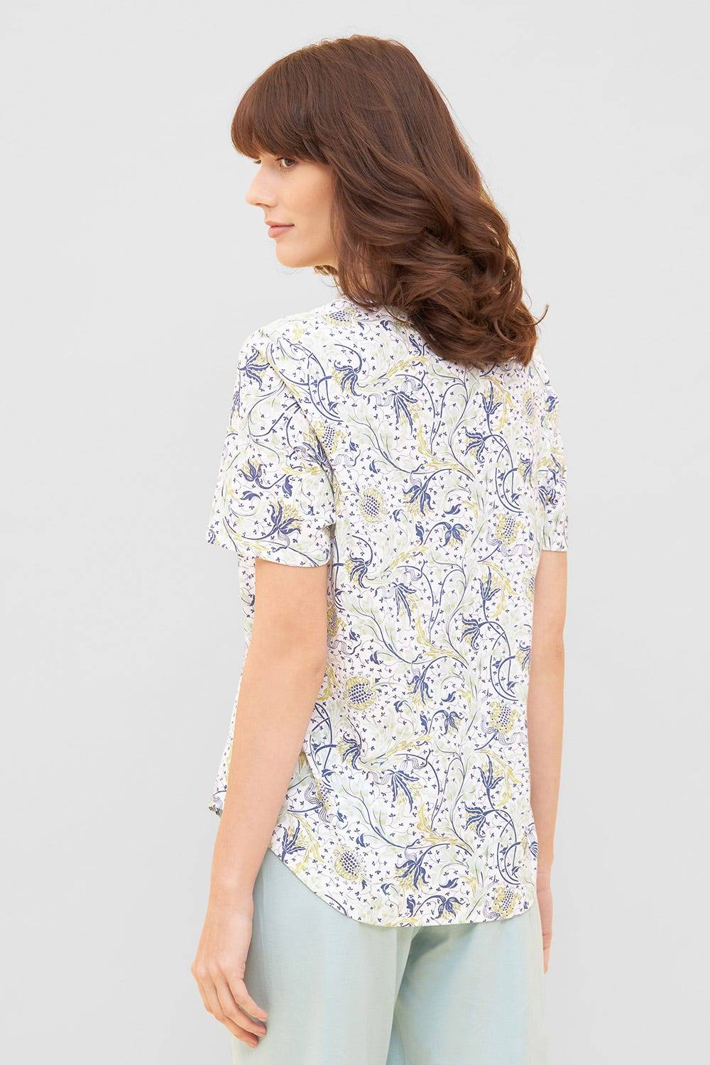 Rösch Basic T-Shirt Kurzarm im floralen Ornament-Print Mix &amp; Match 1884807 Vatertagsangebot