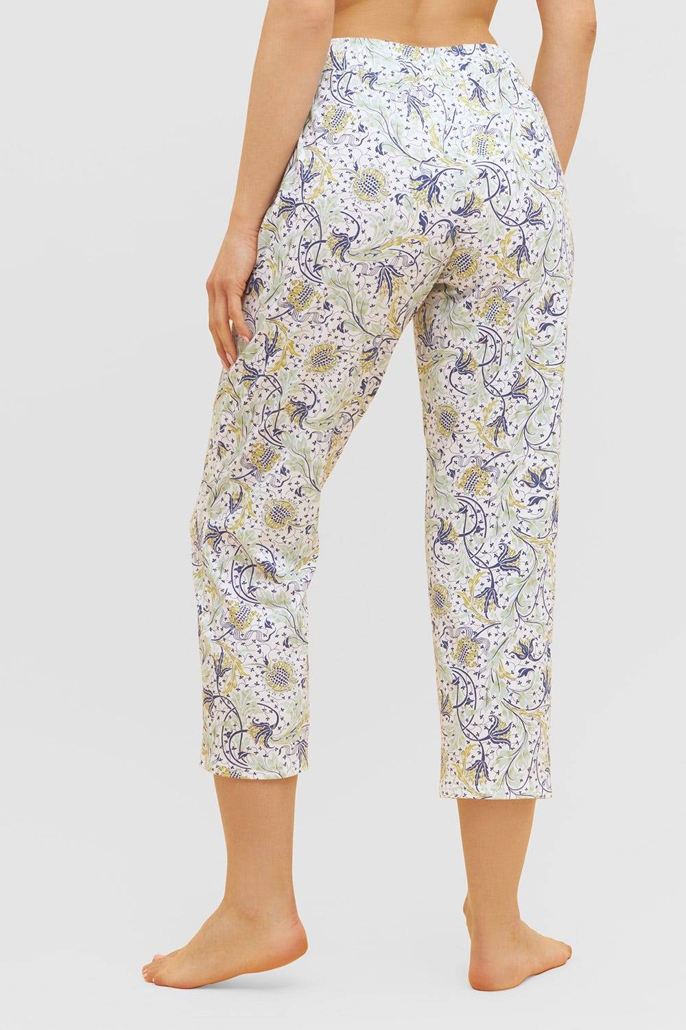 Rösch Basic 7/8-Pyjamahose im floralen Ornament-Print Mix &amp; Match 1884809 Lagerräumung