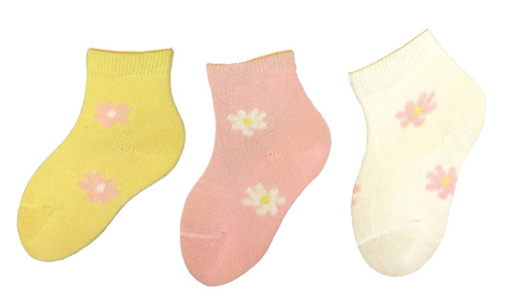 Shimasocks Baby Socken Margeritenblüte 98% Baumwolle 3er Pack Exklusivangebot
