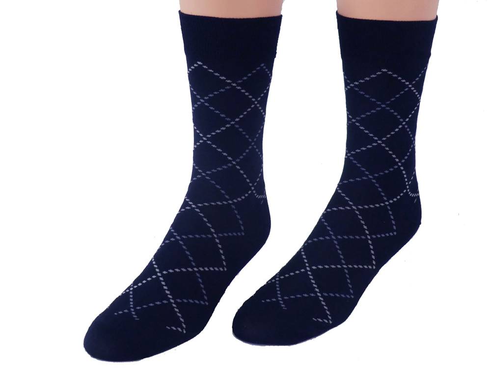 Shimasocks Herren Business Socken mit Überkaromuster gasiert- mercerisiert Neueste Stile