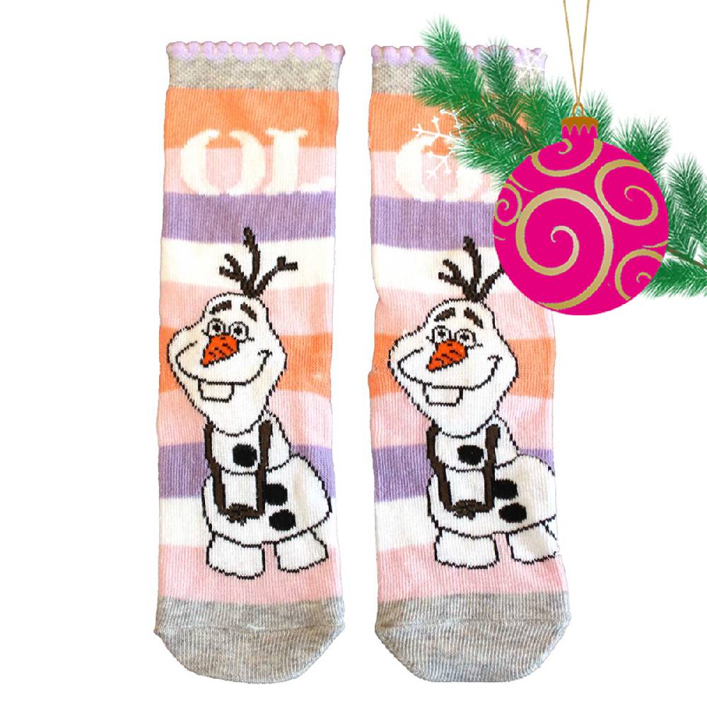 Shimasocks Mädchen Socken Eiskönigin Frozen Anna, Elsa und Olaf, Geschenk, rosa pink lila Söckchen Weihnachten Kino Sonderangebot