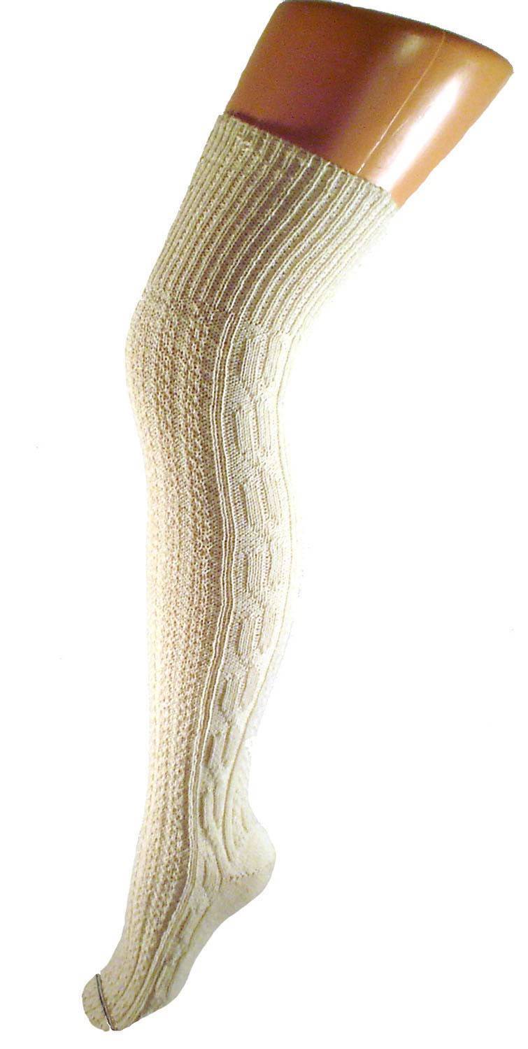 Shimasocks Damen Overknees Trachtenstrümpfe Wolle-Seide Günstig kaufen