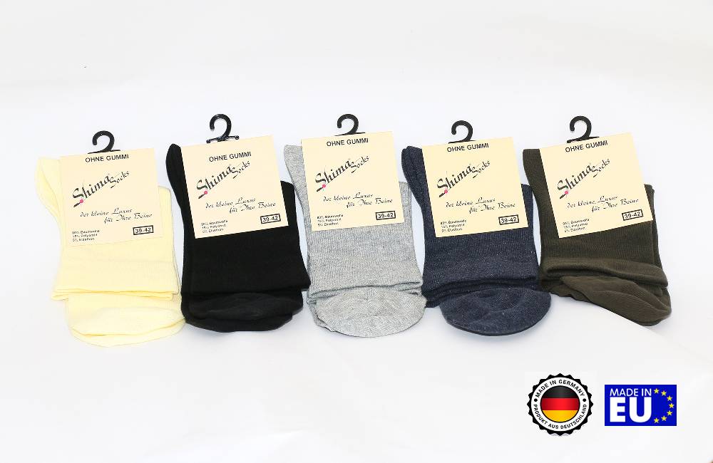 Shimasocks Socken Strümpfe Unixe ohne einschneidenden Gummi Diabetiker geeignet grau schwarz vanille VIP-Rabatte