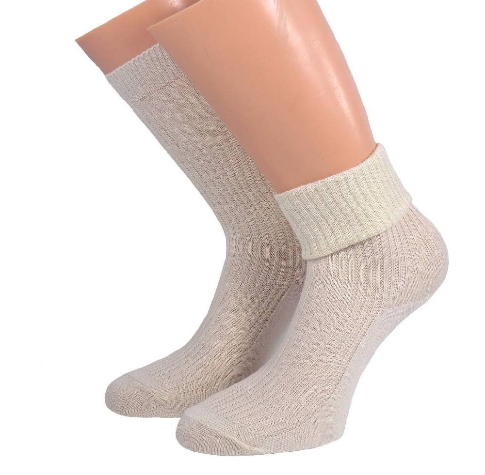 Shimasocks Damen Socken mit Umschlag 100% Baumwolle Fabrikverkauf